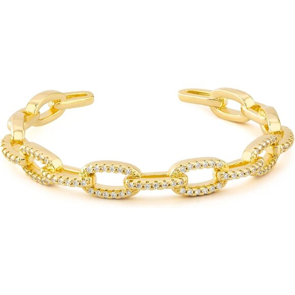 Resilient 14K Gold Adjustable Bracelet Gift Boxed with Butterfly Cubic Zirconia - Picture 1 of 7